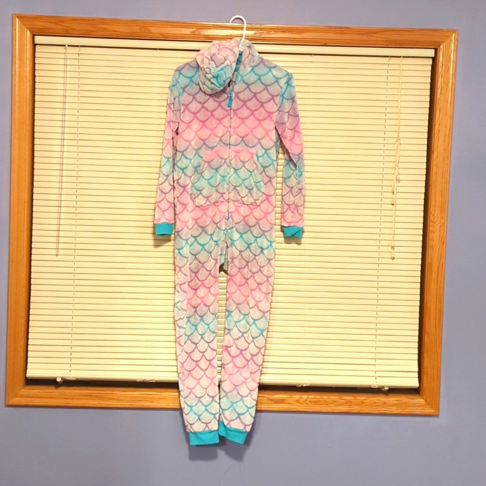 Mermaid hooded PJ romper